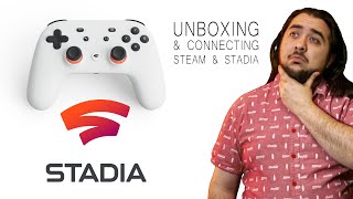 Google Stadia Controller  Unboxing amp Connecting Steam amp Stadia [upl. by Kelbee]