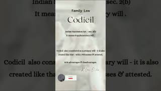 Codicil  Family law In Tamil KLawElite [upl. by Duwalt790]