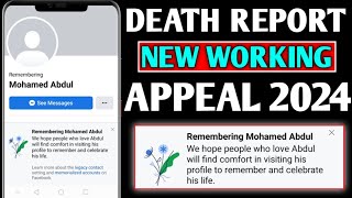 How to Remembering Someone Facebook id 2023  Death report new appeal 2023  death report appeal [upl. by Billen]