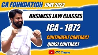 Contingent and Quasi Contract Under ICA 1872 I CA Foundation [upl. by Redmer413]