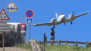 Spectacular landings at St Barts crazy airport  most challenging airport worldwide [upl. by Lounge667]