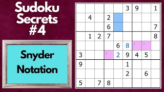 The Best Sudoku Tip Use Snyder Notation shorts [upl. by Arraic]