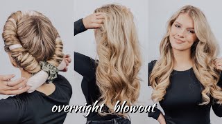 Overnight Blowout EASY heatless curls [upl. by Tabbi]