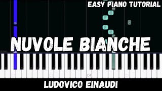 Ludovico Einaudi  Nuvole Bianche Easy Piano Tutorial [upl. by Eseuqcaj517]