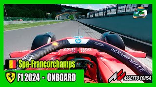 Ferrari F2024 SPAFRANCORCHAMPS 2022 Q1 Onboard Lap  Assetto Corsa [upl. by Rossi413]