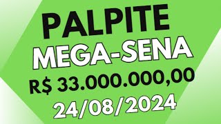 PALPITE MEGASENA CONCURSO 2766 DE R 33 MILHÕES [upl. by Hsirahc]