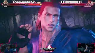 Tekken 8  Deep Clash First Knockout  Arslan Ash Nina vs Jinrang Hwoarang  Pools [upl. by Ardnas765]