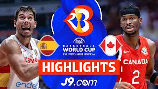 Spain 🇪🇸 vs Canada 🇨🇦  J9 Highlights  FIBA Basketball World Cup 2023 [upl. by Ap945]