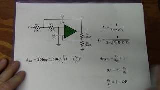 How to design active filters using Sallen Key circuits 2  Active Filters [upl. by Ivets]