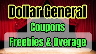 New Dollar General Digital Coupons Freebie and Overage [upl. by Notwal]