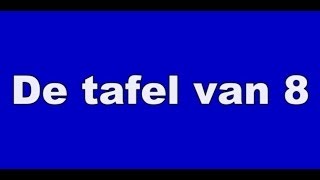 De tafel van 8 leren tafeltjes tafels leren [upl. by Enyawal]