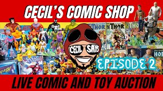 Cecils Comic Shop Live Toy and Comic Book Auctions Every Sunday Night [upl. by Maier]