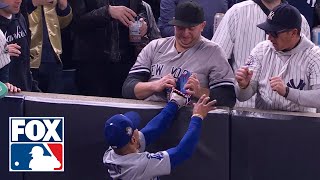 Yankees fan pulls ball out of Mookie Betts glove in World Series Game 4  MLB on FOX [upl. by Levana]