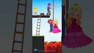 Help Mario save his parents from Waluigi ❓ Rescue Peach 💚 shorts tiktok Story viral [upl. by Giffie]