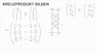 Wie bildet man ein Kreuzprodukt von 2 dreidimensionalen Vektoren [upl. by Ecnerwal]