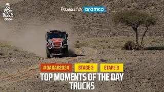 Trucks Top moments  Stage 3  Dakar2024 [upl. by Aihsital991]