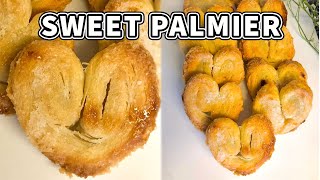 How to Make Palmiers  Sweet Puff Pastry  Sweet Palmier Biscuits [upl. by Deland]