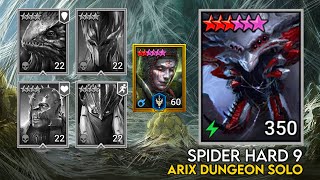 Spider 9 Hard  Arix Dungeon Solo  Raid Shadow Legends Guide [upl. by Oyam]