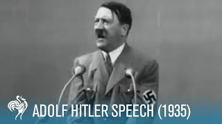 Adolf Hitler Speech at Krupp Factory in Germany 1935  British Pathé [upl. by Haim]