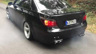 BMW E60 530i Sound and Burnout [upl. by Krucik]