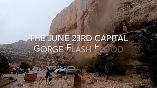 Capitol Gorge flash flood rescue June 23rd 2022 [upl. by Ynhoj578]