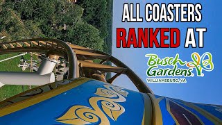 Ranking All the Roller Coasters At Busch Gardens Williamsburg In 2024 [upl. by Ayt]