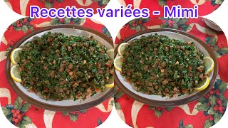 سلطة سورية من ايدي صديقتي سورية تبولة salade syrienne tabouli [upl. by Kcirdnekal917]