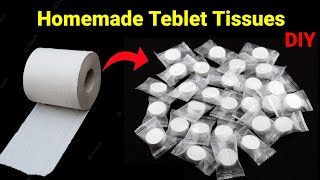 How to make tablet towel tissue at home  DIY tablet towel  Homemade magic compressed towel tablet [upl. by Aicilet]