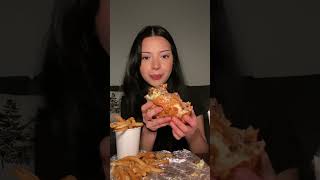 Five Guys mukbang triple bacon cheeseburger asmr [upl. by Francklin159]