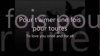 Céline Dion  Lamour existe encore French Lyric Video with English Translation [upl. by Deden]