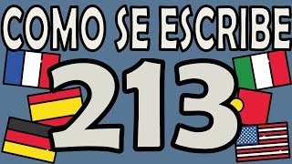 Como se Escribe el Número 213 [upl. by Simara]