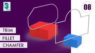 Trim Fillet and Chamfer command in 3Ds Max [upl. by Ynettirb503]