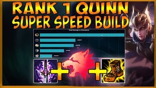 1 QUINN SUPER SPEED BUILD CRAZY BACKDOOR TO WIN  League of Legends [upl. by Enialahs856]