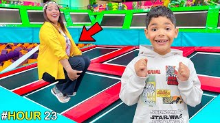 اخيراقضينا 24 ساعة ‼️فاكبر ترامبولين بارك🤸بدولة تركيا⏰TRAMPOLINE PARK 24 HOUR CHALLENGE [upl. by Hernandez]