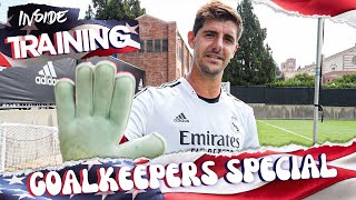 Thibaut Courtois training routine  Real Madrid  Goalkeepers [upl. by Pamella]