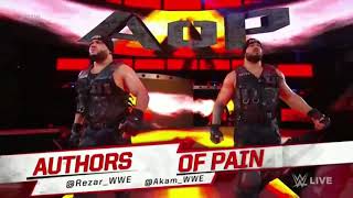 The Authors of Pain Entrance  WWE RAW 16 april 2018 [upl. by Eiznekam103]