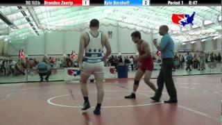 University Natls FS 70 KG  15425 lbs Brandon Zeerip vs Kyle Borshoff [upl. by Cammy48]