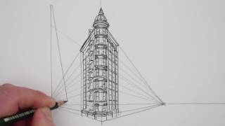 How to Draw in 2Point Perspective Buildings San Francisco [upl. by Evangelina]