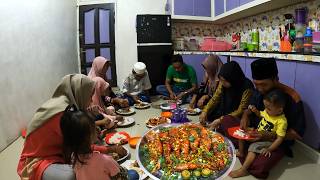 Masak dan makan udang goreng sambal thailand setelah mancing bareng keluarga [upl. by Daffy409]