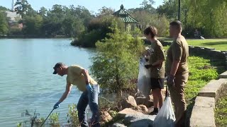 Neighbors remove hundreds of pounds of trash from lakeshores and parks around Tallahassee [upl. by Nahtanaoj122]