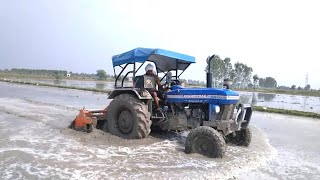 Powertrac 439 plus with Saktiman Rotavator [upl. by Ahsiemak]