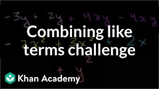 Combining like terms but more complicated  Introduction to algebra  Algebra I  Khan Academy [upl. by Fiann]