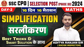 🔴Complete Simplification in One Shot  16 Din 16 Marathon  SSC CPO  Selection Post  Aditya Ranjan [upl. by Essilec]