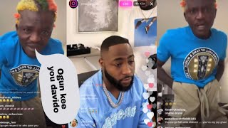 Portable And Davido Blast Themselves Live On Instagram As Portable Begs Wizkid For A collaboration [upl. by Arayk]