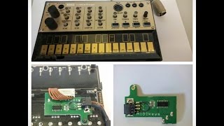 KORG Volca Keys  MIDIkeys MIDI mod Installation Video [upl. by Ahsoyem]