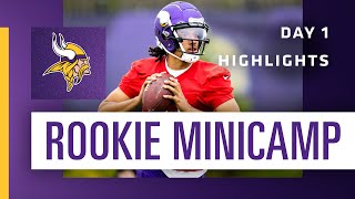 Minnesota Vikings Rookie Minicamp Highlights Day 1 [upl. by Azrim399]