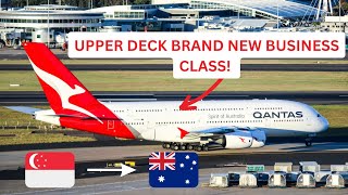 BUSINESS CLASS TRIP REPORT  QANTAS A380 Upper deck Singapore  Sydney [upl. by Johnstone]