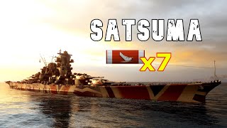 World of WarShips Satsuma  7 Kills 296K Damage [upl. by Eural]