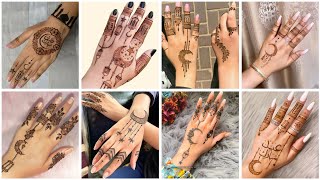 Ramadan eid special mehndi design 2024  Simple Mehndi Design 2024  Latest Chand Mehndi Design 2024 [upl. by Ynatterb]