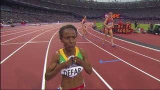 Meseret Defar Wins Womens 5000m Gold  London 2012 Olympics [upl. by Sou]